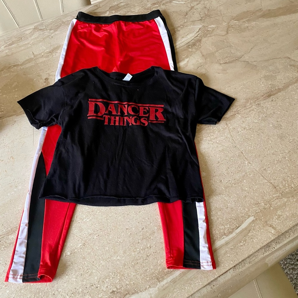 TRUE ROCK Black & Red Dancer Things Kids Costume Set